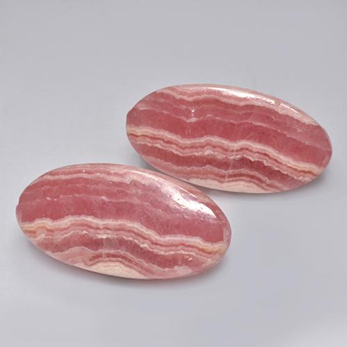 Gemas de Rodocrosita Multicolor natural de 32.18 ct, Corte Óvalo, Translúcido