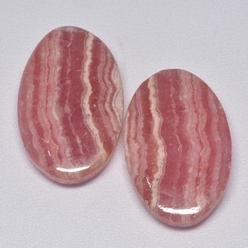 Gemas de rodocrosita rosa natural de 20,55 ct, corte óvalo, translúcido