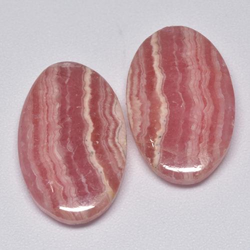 Gemas de rodocrosita rosa natural de 20,55 ct, corte óvalo, translúcido