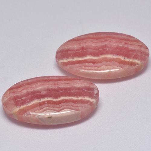 Gemas de rodocrosita rosa natural de 20,55 ct, corte óvalo, translúcido