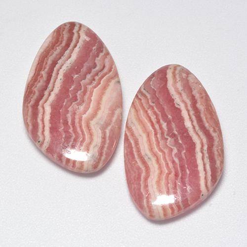 Gemas de rodocrosita multicolor natural de 29,61 ct, forma elegante, translúcido