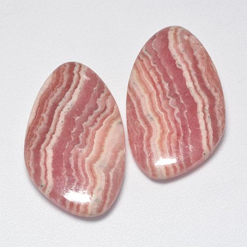 Gemas de rodocrosita multicolor natural de 29,61 ct, forma elegante, translúcido