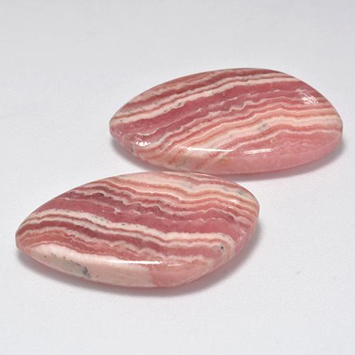 Gemas de rodocrosita multicolor natural de 29,61 ct, forma elegante, translúcido