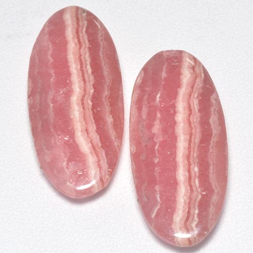 Gemas de rodocrosita rosa natural de 5,99 ct, corte óvalo, translúcido