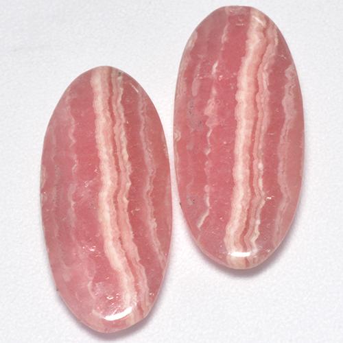 Gemas de rodocrosita rosa natural de 5,99 ct, corte óvalo, translúcido