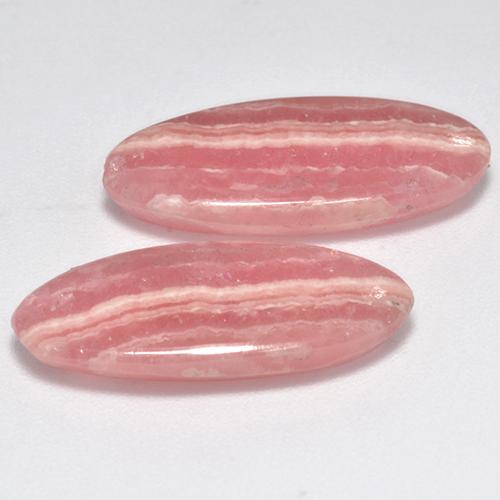 Gemas de rodocrosita rosa natural de 5,99 ct, corte óvalo, translúcido