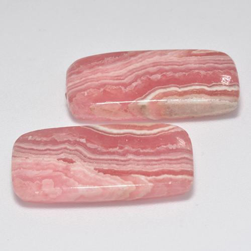 Gemas de rodocrosita multicolor natural de 22,83 ct, corte cojín, translúcido