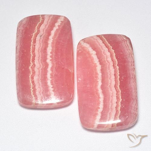 Gemas de Rodocrosita Multicolor natural de 42.03 ct, Corte Cojín, Translúcido