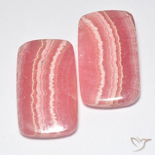 Gemas de Rodocrosita Multicolor natural de 42.03 ct, Corte Cojín, Translúcido