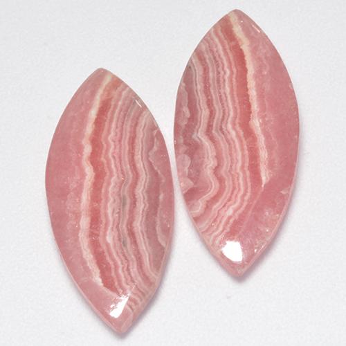 Gemas de Rodocrosita Multicolor natural de 17.04 ct, Marquesa, Translúcido