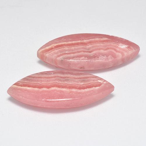 Gemas de Rodocrosita Multicolor natural de 17.04 ct, Marquesa, Translúcido