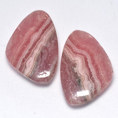 Gemas de rodocrosita multicolor natural de 13,65 ct, forma elegante, translúcido