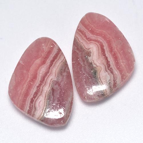 Gemas de rodocrosita multicolor natural de 13,65 ct, forma elegante, translúcido