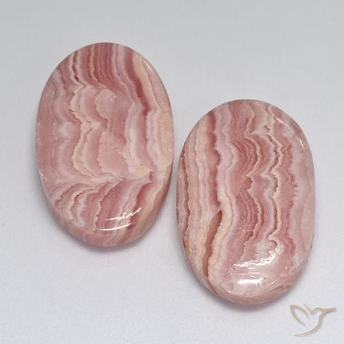 Gemas de rodocrosita multicolor natural de 18,48 ct, corte óvalo, translúcido