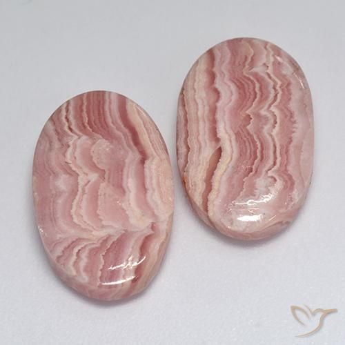 Gemas de rodocrosita multicolor natural de 18,48 ct, corte óvalo, translúcido