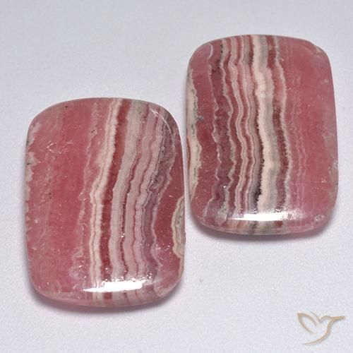 Gemas de Rodocrosita Multicolor natural de 28.68 ct, Corte Cojín, Translúcido