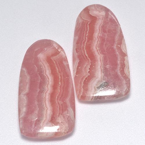 Gemas de rodocrosita multicolor natural de 17,22 ct, forma elegante, translúcido