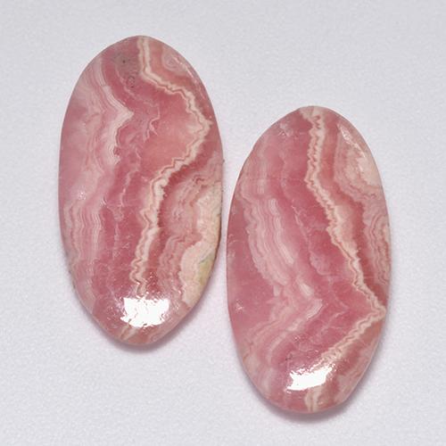 Gemas de rodocrosita rosa natural de 11,12 ct, corte óvalo, translúcido