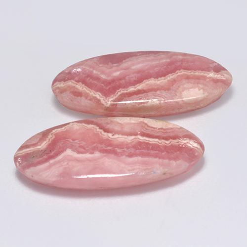 Gemas de rodocrosita rosa natural de 11,12 ct, corte óvalo, translúcido