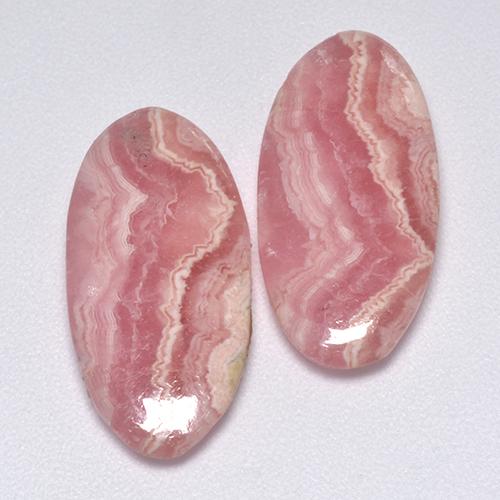 Gemas de rodocrosita rosa natural de 11,12 ct, corte óvalo, translúcido