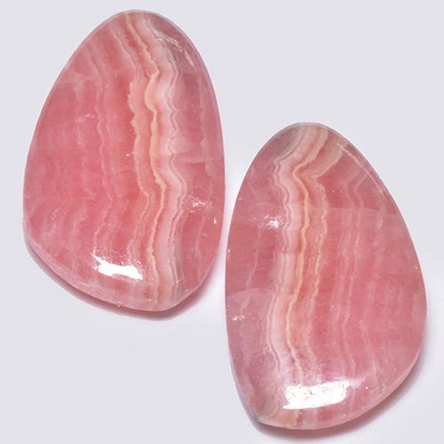 Gemas de rodocrosita multicolor natural de 13,01 ct, forma elegante, translúcido