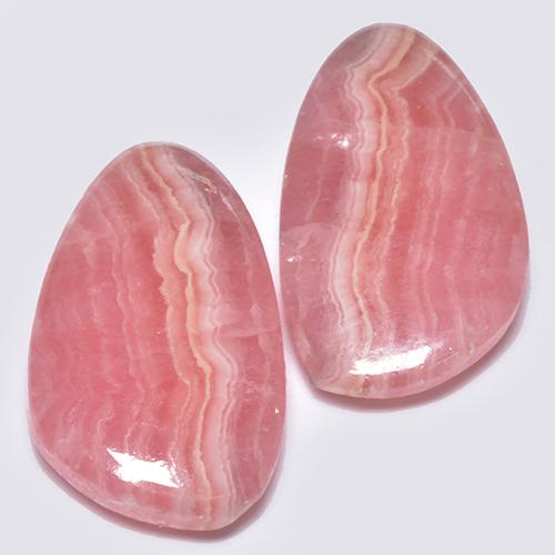 Gemas de rodocrosita multicolor natural de 13,01 ct, forma elegante, translúcido