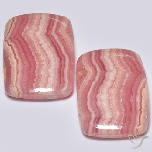 Gemas de Rodocrosita Multicolor natural de 22.66 ct, Corte Cojín, Translúcido