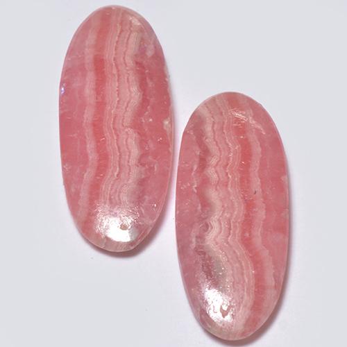 Gemas de rodocrosita multicolor natural de 9,35 ct, corte óvalo, translúcido