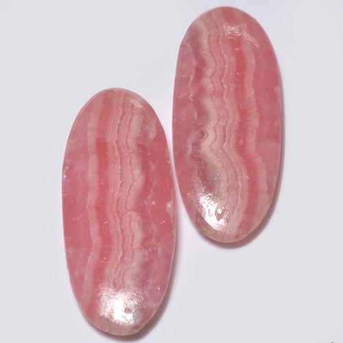 Gemas de rodocrosita multicolor natural de 9,35 ct, corte óvalo, translúcido
