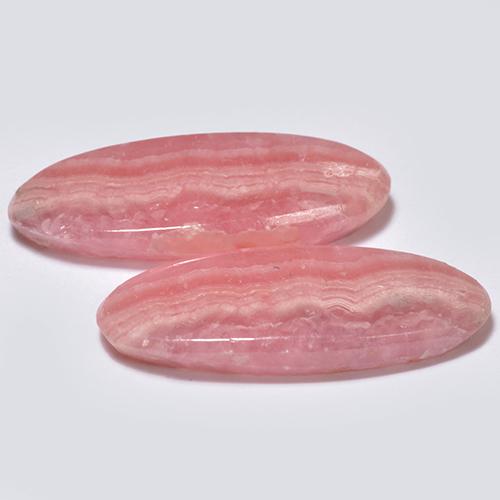 Gemas de rodocrosita multicolor natural de 9,35 ct, corte óvalo, translúcido
