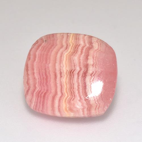 Rodocrosita multicolor natural de 8,87 ct, corte cojín, translúcido
