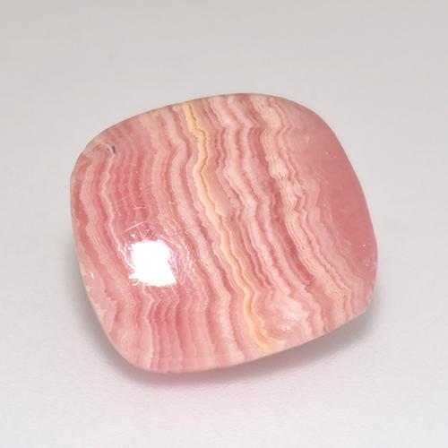 Rodocrosita multicolor natural de 8,87 ct, corte cojín, translúcido