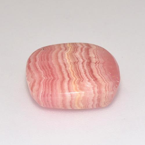 Rodocrosita multicolor natural de 8,87 ct, corte cojín, translúcido