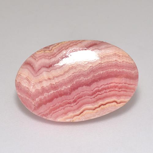Rodocrosita rosa natural de 9,46 ct, corte óvalo, translúcido