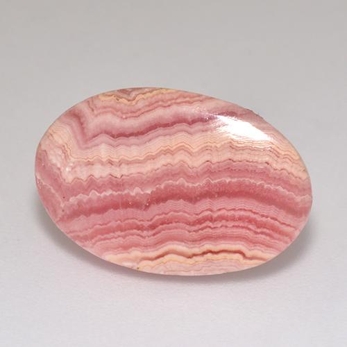 Rodocrosita rosa natural de 9,46 ct, corte óvalo, translúcido
