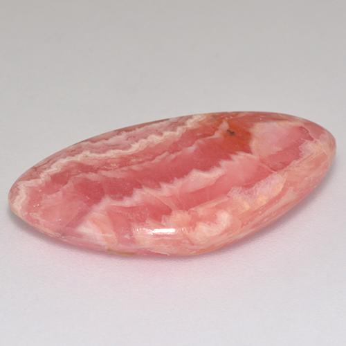 Rodocrosita rosa natural de 12,69 ct, forma elegante, translúcido
