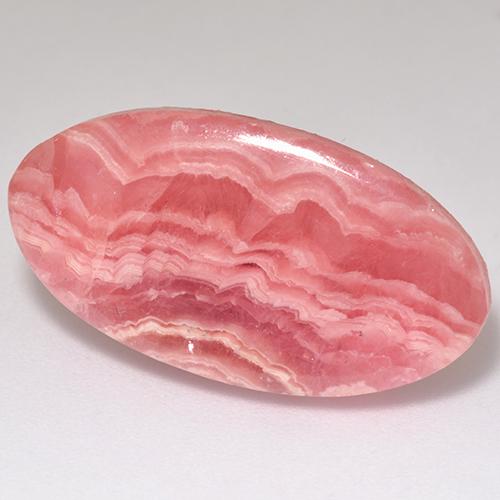 Rodocrosita rosa natural de 21,09 ct, corte óvalo, translúcido
