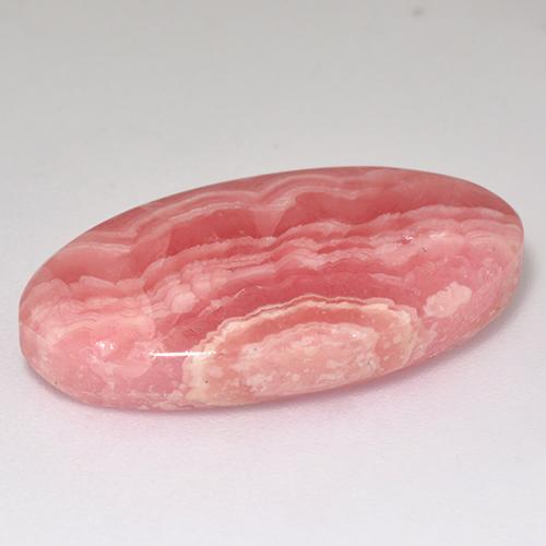 Rodocrosita rosa natural de 21,09 ct, corte óvalo, translúcido