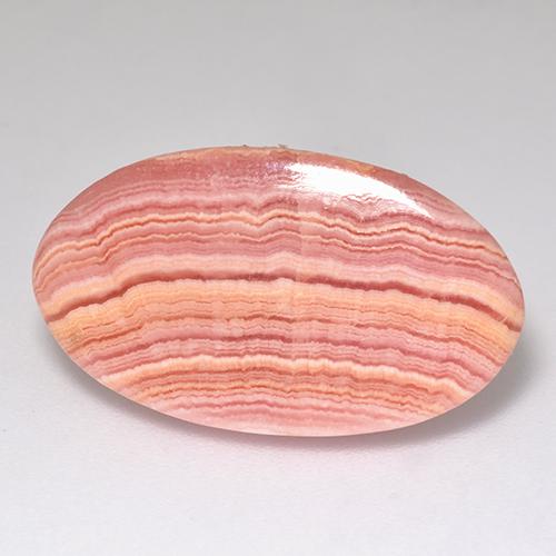 Rodocrosita rosa natural de 12,12 ct, corte óvalo, translúcido