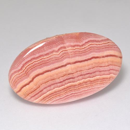 Rodocrosita rosa natural de 12,12 ct, corte óvalo, translúcido