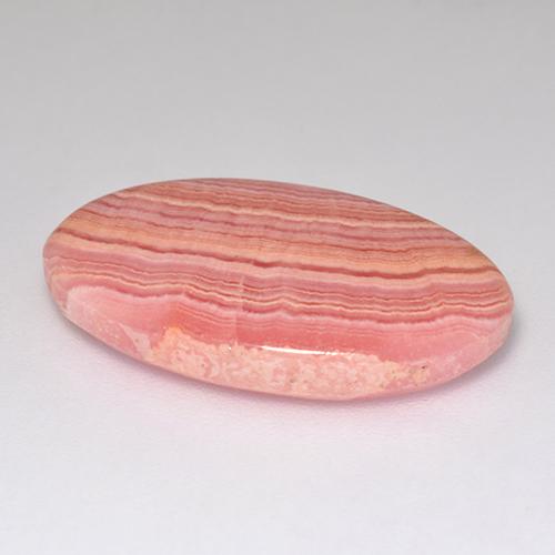 Rodocrosita rosa natural de 12,12 ct, corte óvalo, translúcido