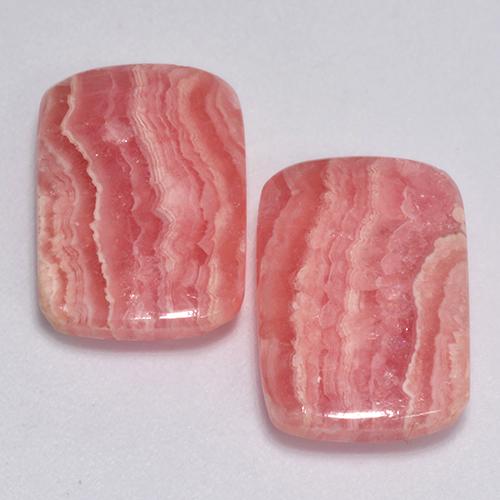 Gemas de rodocrosita multicolor natural de 13,46 ct, corte cojín, translúcido