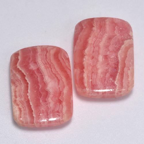 Gemas de rodocrosita multicolor natural de 13,46 ct, corte cojín, translúcido