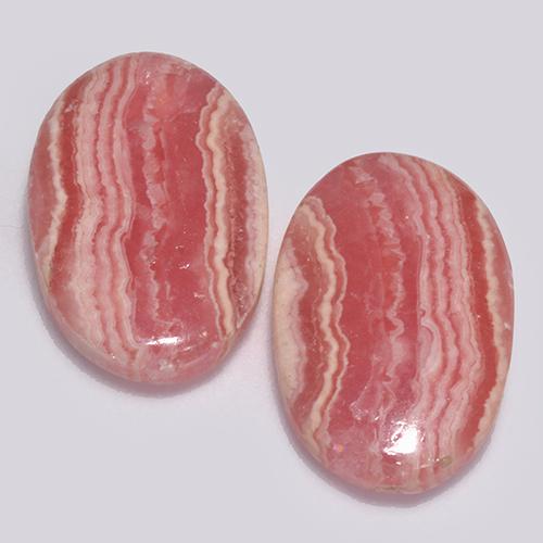 Gemas de rodocrosita rosa natural de 16,14 ct, corte óvalo, translúcido