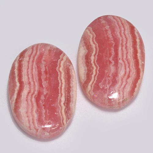 Gemas de rodocrosita rosa natural de 16,14 ct, corte óvalo, translúcido