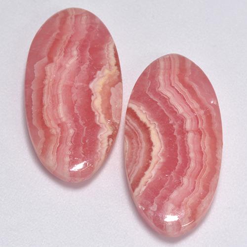 Gemas de rodocrosita multicolor natural de 18,99 ct, corte óvalo, translúcido