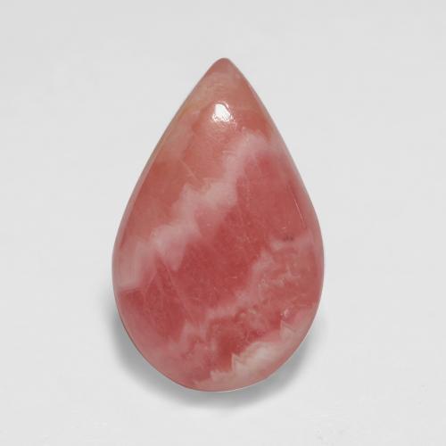 Rodocrosita multicolor natural de 3,33 ct, en forma de pera, translúcido