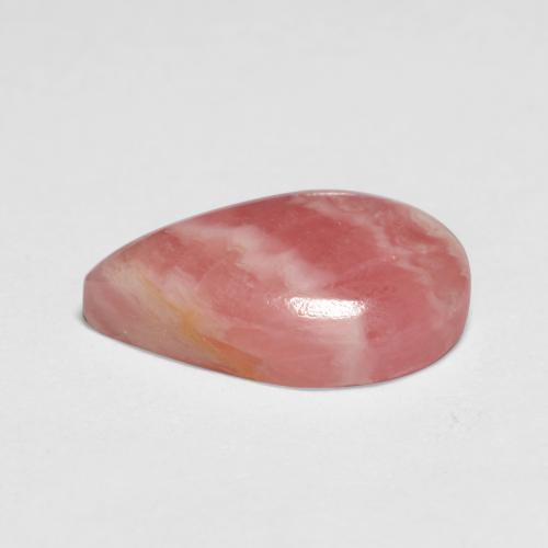 Rodocrosita multicolor natural de 3,33 ct, en forma de pera, translúcido