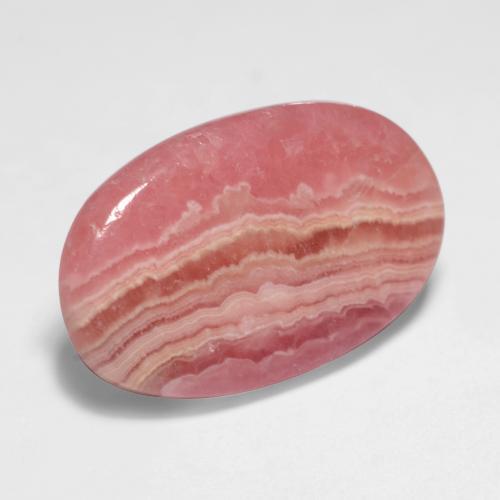 Rodocrosita multicolor natural de 11,55 ct, corte óvalo, translúcido