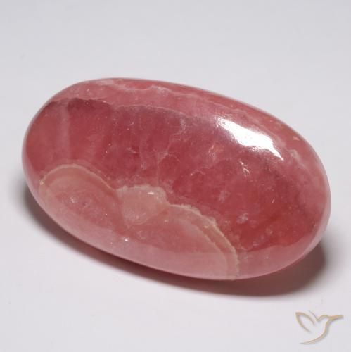Rodocrosita multicolor natural de 57,65 ct, corte óvalo, translúcido